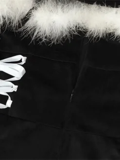 Women's Casual Dress Christmas Dress Winter Dress Color Block Ruched Patchwork Strap Midi Dress Active Fashion Outdoor Christmas Sleeveless Regular Fit Black Wine Red Fall Winter S M L XL XXL -Fashion Life Shop aixuaf1697539318884