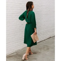 Women's Work Dress Shift Dress Church Dress Midi Dress Red Wine Green Long Sleeve Pure Color Lace Up Summer Spring Crew Neck Basic Christmas Fall Dress Loose Fit 2023 S M L XL 11 Women's Work Dress Shift Dress Church Dress Midi Dress Red Wine Green Long Sleeve Pure Color Lace Up Summer Spring Crew Neck Basic Christmas Fall Dress Loose Fit 2023 S M L XL -Fashion Life Shop akgsoo1647847362200