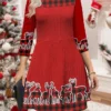 Women‘s Christmas Sweater Dress Jumper Dress Winter Dress Warm Deer Outdoor Christmas Daily Holiday Crew Neck Long Sleeve 2023 Regular Fit Wine Red Gray S M L XL XXL 3XL