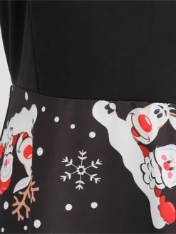 Women's Christmas Vintage Dress Midi Dress Black And White Green Black Long Sleeve Santa Claus Bow Winter Fall Autumn Square Neck Stylish Christmas Vacation 2022 S M L XL XXL 3XL 38 Women's Christmas Vintage Dress Midi Dress Black And White Green Black Long Sleeve Santa Claus Bow Winter Fall Autumn Square Neck Stylish Christmas Vacation 2022 S M L XL XXL 3XL -Fashion Life Shop btyyan1667637304545
