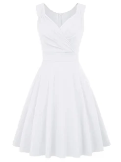 Women‘s Christmas Party Dress Swing Dress Green Dress Midi Dress Black White Wine Sleeveless Pure Color Ruched Summer Spring Fall V Neck Party Party Wedding Guest 2022 S M L XL XXL 32 Women‘s Christmas Party Dress Swing Dress Green Dress Midi Dress Black White Wine Sleeveless Pure Color Ruched Summer Spring Fall V Neck Party Party Wedding Guest 2022 S M L XL XXL -Fashion Life Shop bwjxsm1635432110174