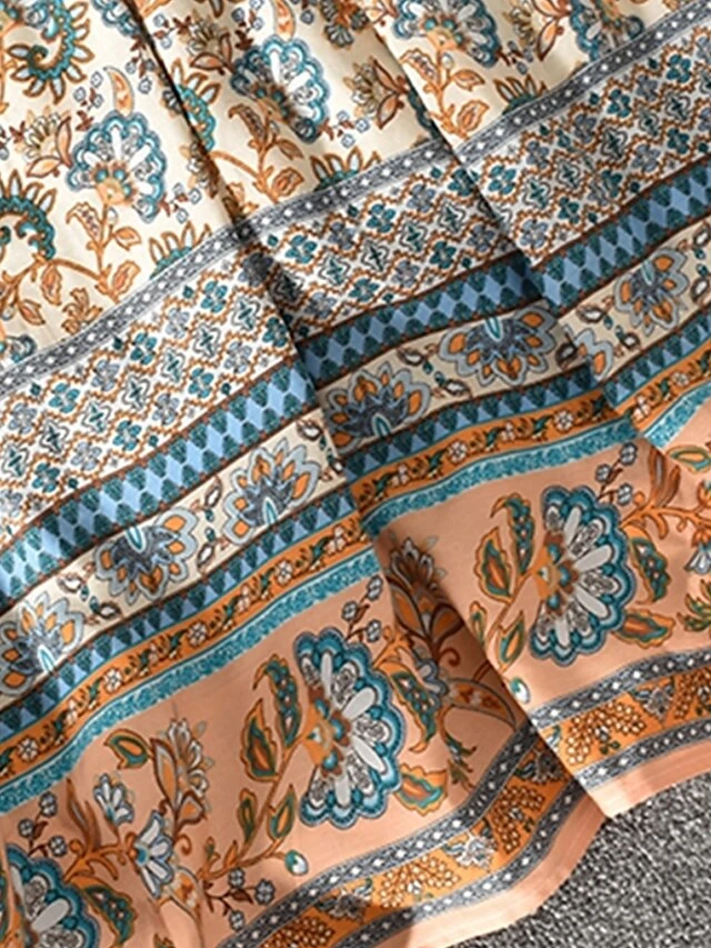 Women's Casual Dress Winter Dress Ethnic Dress Floral Tribal Lace Up Ruched Crew Neck Puff Sleeve Midi Dress Fashion Ethnic Outdoor Christmas Long Sleeve Loose Fit Red Khaki Dark Blue Fall Winter 13 Women's Casual Dress Winter Dress Ethnic Dress Floral Tribal Lace Up Ruched Crew Neck Puff Sleeve Midi Dress Fashion Ethnic Outdoor Christmas Long Sleeve Loose Fit Red Khaki Dark Blue Fall Winter - Image 13