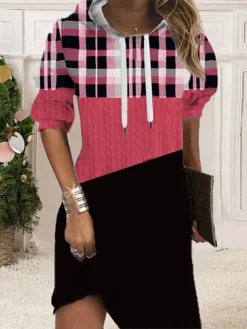 Women‘s Christmas Hoodie Dress Shift Dress Mini Dress Blue Pink Fuchsia Long Sleeve Plaid Print Fall Spring Hooded Daily Vacation Loose Fit 2022 S M L XL XXL 3XL 13 Women‘s Christmas Hoodie Dress Shift Dress Mini Dress Blue Pink Fuchsia Long Sleeve Plaid Print Fall Spring Hooded Daily Vacation Loose Fit 2022 S M L XL XXL 3XL -Fashion Life Shop cdmawe1668087931780