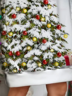 Women's Christmas Dress Casual Dress Mini Dress Warm Fashion Outdoor Christmas Holiday Hoodie Print Christmas Tree Loose Fit Gray S M L XL XXL 5 Women's Christmas Dress Casual Dress Mini Dress Warm Fashion Outdoor Christmas Holiday Hoodie Print Christmas Tree Loose Fit Gray S M L XL XXL -Fashion Life Shop ckhaqx1697458318030