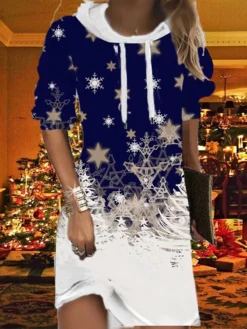 Women's Christmas Hoodie Dress Shift Dress Mini Dress Blue Gold Wine Long Sleeve Plaid Print Fall Spring Hooded Fashion Christmas Daily Loose Fit 2022 S M L XL XXL 3XL 7 Women's Christmas Hoodie Dress Shift Dress Mini Dress Blue Gold Wine Long Sleeve Plaid Print Fall Spring Hooded Fashion Christmas Daily Loose Fit 2022 S M L XL XXL 3XL -Fashion Life Shop cslpju1667562154450