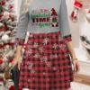 Women‘s Christmas Sweater Dress Jumper Dress Winter Dress Warm Plaid Santa Claus Snowman Outdoor Christmas Daily Holiday Crew Neck Long Sleeve 2023 Regular Fit Wine Blue Gray S M L XL