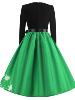 Women's Christmas Swing DressKnee Length Dress Green Blue Purple Red Long Sleeve Print Snowflake Bow Print Fall Winter Crew Neck Stylish 2022 S M L XL 2XL 18 Women's Christmas Swing DressKnee Length Dress Green Blue Purple Red Long Sleeve Print Snowflake Bow Print Fall Winter Crew Neck Stylish 2022 S M L XL 2XL -Fashion Life Shop dpesoo1658813909721