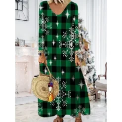 Women's Christmas Casual Dress Shift DressMaxi Long Dress Purple Wine Red Brown White Long Sleeve Plaid Santa Claus Elk Print Fall Winter V Neck Vacation Casual 2022 S M L XL XXL 3XL 4XL 5XL 6XL 27 Women's Christmas Casual Dress Shift DressMaxi Long Dress Purple Wine Red Brown White Long Sleeve Plaid Santa Claus Elk Print Fall Winter V Neck Vacation Casual 2022 S M L XL XXL 3XL 4XL 5XL 6XL -Fashion Life Shop dsbtlv1668238352098