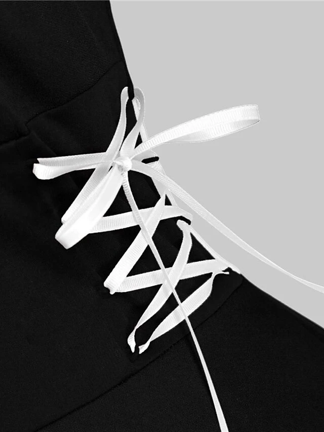 Women's Christmas Swing Dress Slip Dress Vintage Dress Midi Dress Green Black Wine Sleeveless Pure Color Backless Winter Fall Autumn Spaghetti Strap Fashion Daily Date 2022 S M L XL XXL 3XL 10 Women's Christmas Swing Dress Slip Dress Vintage Dress Midi Dress Green Black Wine Sleeveless Pure Color Backless Winter Fall Autumn Spaghetti Strap Fashion Daily Date 2022 S M L XL XXL 3XL - Image 10