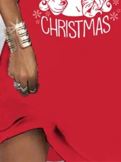 Women's Christmas Hoodie Dress Shift Dress Mini Dress Red Long Sleeve Letter Print Winter Fall Autumn Hooded Fashion Christmas Daily 2022 S M L XL XXL 3XL 5 Women's Christmas Hoodie Dress Shift Dress Mini Dress Red Long Sleeve Letter Print Winter Fall Autumn Hooded Fashion Christmas Daily 2022 S M L XL XXL 3XL -Fashion Life Shop eckxqb1667793040438