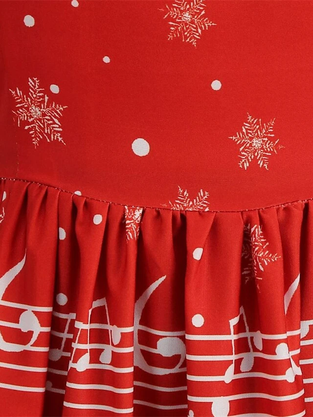 Women's Christmas Swing Dress Vintage DressKnee Length Dress Blue Wine Red Light BlueShort Sleeve Santa Claus Snowman Tree Print Fall Winter Square Neck Vintage Elegant Slim 2022 S M L XL 17 Women's Christmas Swing Dress Vintage DressKnee Length Dress Blue Wine Red Light BlueShort Sleeve Santa Claus Snowman Tree Print Fall Winter Square Neck Vintage Elegant Slim 2022 S M L XL - Image 17