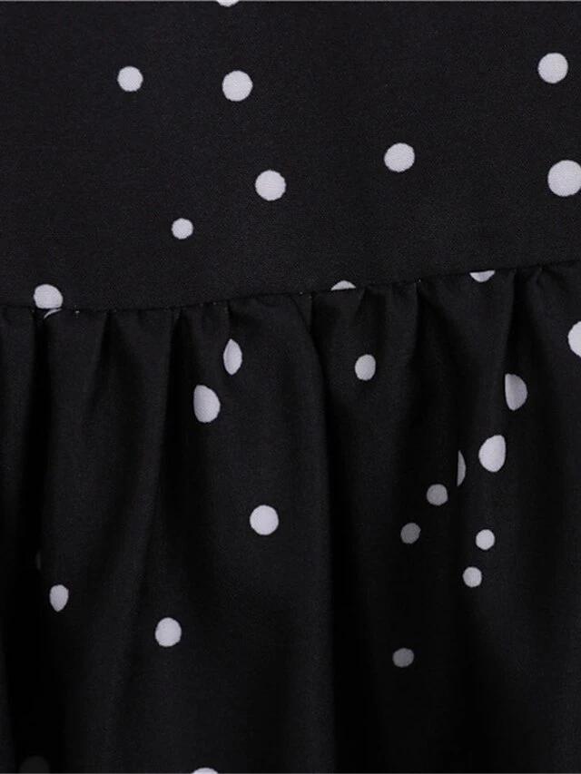 Women's Christmas Knee Length Dress Green Black Red Short Sleeve Print Print Fall Winter Round Neck Casual Vintage2021 S M L XL XXL 15 Women's Christmas Knee Length Dress Green Black Red Short Sleeve Print Print Fall Winter Round Neck Casual Vintage2021 S M L XL XXL - Image 15