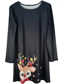 Women's Casual Dress Christmas Dress Sweatshirt Dress Snowflake Ugly Christmas Print Crew Neck Mini Dress Active Fashion Outdoor Christmas Long Sleeve Loose Fit Black Brown Khaki Fall Winter S M L XL 24 Women's Casual Dress Christmas Dress Sweatshirt Dress Snowflake Ugly Christmas Print Crew Neck Mini Dress Active Fashion Outdoor Christmas Long Sleeve Loose Fit Black Brown Khaki Fall Winter S M L XL -Fashion Life Shop fjowob1695888573163
