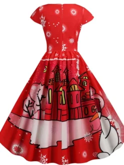 Women's Christmas Knee Length Dress Blue Dusty Blue Royal Blue Black Red Navy Blue Dark Blue Light Blue Short Sleeve Print Print Fall Winter V Neck Casual Vintage2021 S M L XL XXL 3XL 37 Women's Christmas Knee Length Dress Blue Dusty Blue Royal Blue Black Red Navy Blue Dark Blue Light Blue Short Sleeve Print Print Fall Winter V Neck Casual Vintage2021 S M L XL XXL 3XL -Fashion Life Shop gbdrny1629970327447