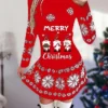 Women's Christmas Casual Dress Shift DressShort Mini Dress Red Black Long Sleeve ElkTree Snowflake Print Fall Winter Crew Neck Stylish Casual 2022 S M L XL 2XL 3XL