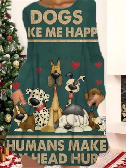 Women's Christmas Casual Dress T Shirt Dress Tee Dress Shift Dress Mini Dress Green Black Blue Long Sleeve Cat Pocket Winter Fall Autumn Crew Neck Fashion Christmas Daily 2022 S M L XL XXL 3XL 12 Women's Christmas Casual Dress T Shirt Dress Tee Dress Shift Dress Mini Dress Green Black Blue Long Sleeve Cat Pocket Winter Fall Autumn Crew Neck Fashion Christmas Daily 2022 S M L XL XXL 3XL -Fashion Life Shop hagcdn1667815250236