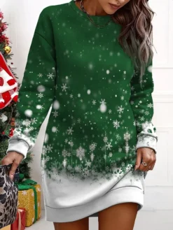 Women's Christmas Casual Dress Sweatshirt Dress Mini Dress Warm Fashion Outdoor Vacation Crew Neck Print Snowman Loose Fit Wine Navy Blue Blue S M L XL XXL 9 Women's Christmas Casual Dress Sweatshirt Dress Mini Dress Warm Fashion Outdoor Vacation Crew Neck Print Snowman Loose Fit Wine Navy Blue Blue S M L XL XXL -Fashion Life Shop hdiqfv1695278290093