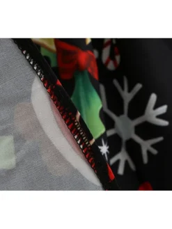 Women's Christmas Swing Dress Knee Length Dress Black SleevelessSnowman Candy Zipper Bow Print Fall Spring Round Neck VintageParty 2021 S M L XL XXL XXXL -Fashion Life Shop hhzrfv1632713816882