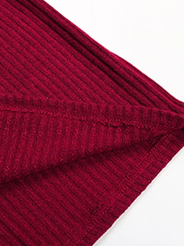 Women‘s Christmas Sweater Dress Jumper Dress Winter Dress Fashion Party Outdoor Christmas Street Crew Neck Long Sleeve Lace Up Ruched 2023 Loose Fit Black Wine S M L XL 10 Women‘s Christmas Sweater Dress Jumper Dress Winter Dress Fashion Party Outdoor Christmas Street Crew Neck Long Sleeve Lace Up Ruched 2023 Loose Fit Black Wine S M L XL - Image 10