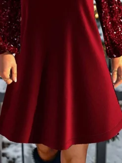 Women's Christmas Dress Velvet Dress Casual Dress Mini Dress Cut Out Cold Shoulder Christmas Street Vacation Fashion Streetwear V Neck Long Sleeve 2023 Regular Fit Wine Color S M L XL XXL Size 5 Women's Christmas Dress Velvet Dress Casual Dress Mini Dress Cut Out Cold Shoulder Christmas Street Vacation Fashion Streetwear V Neck Long Sleeve 2023 Regular Fit Wine Color S M L XL XXL Size -Fashion Life Shop hqsfic1696758725501