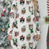 Women's Casual Dress Hoodie Dress Mini Dress Warm Fashion Outdoor Christmas Holiday Hoodie Print Animal Loose Fit White S M L XL XXL