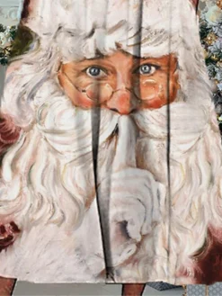 Women's Christmas Casual Dress Shift Dress Midi Dress Green 3/4 Length Sleeve Santa Claus Ruched Winter Fall Autumn Fashion Daily 2022 S M L XL XXL 3XL -Fashion Life Shop imrmlc1667985252031