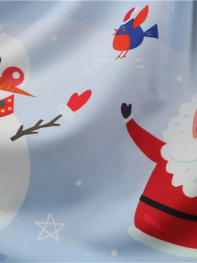 Women's Christmas Knee Length Dress Blue Dusty Blue Royal Blue Black Red Navy Blue Dark Blue Light Blue Short Sleeve Print Print Fall Winter V Neck Casual Vintage2021 S M L XL XXL 3XL 4 Women's Christmas Knee Length Dress Blue Dusty Blue Royal Blue Black Red Navy Blue Dark Blue Light Blue Short Sleeve Print Print Fall Winter V Neck Casual Vintage2021 S M L XL XXL 3XL - Image 4