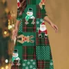 Women's Christmas Casual Dress Shift Dress Midi Dress Green 3/4 Length Sleeve Color Block Ruched Winter Fall Autumn Fashion Daily 2022 S M L XL XXL 3XL