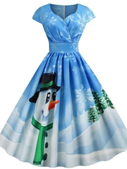 Women's Christmas Knee Length Dress Blue Dusty Blue Royal Blue Black Red Navy Blue Dark Blue Light Blue Short Sleeve Print Print Fall Winter V Neck Casual Vintage2021 S M L XL XXL 3XL 26 Women's Christmas Knee Length Dress Blue Dusty Blue Royal Blue Black Red Navy Blue Dark Blue Light Blue Short Sleeve Print Print Fall Winter V Neck Casual Vintage2021 S M L XL XXL 3XL -Fashion Life Shop iwmvrl1629970324907