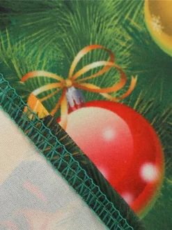 Women's Christmas Casual Dress Swing Dress Midi Dress Green Blue Sleeveless Santa Claus Print Winter Fall Spaghetti Strap Vacation Vintage 2022 S M L XL XXL / Slip Dress -Fashion Life Shop jgowks1666597249901