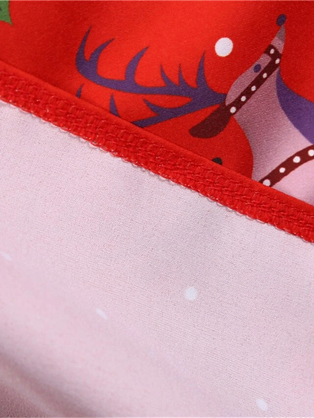 Women's Christmas Knee Length Dress Purple Black Red Navy Blue Light Blue Sleeveless Print Bow Print Fall Winter V Neck Casual Vintage2021 S M L XL XXL 12 Women's Christmas Knee Length Dress Purple Black Red Navy Blue Light Blue Sleeveless Print Bow Print Fall Winter V Neck Casual Vintage2021 S M L XL XXL - Image 12