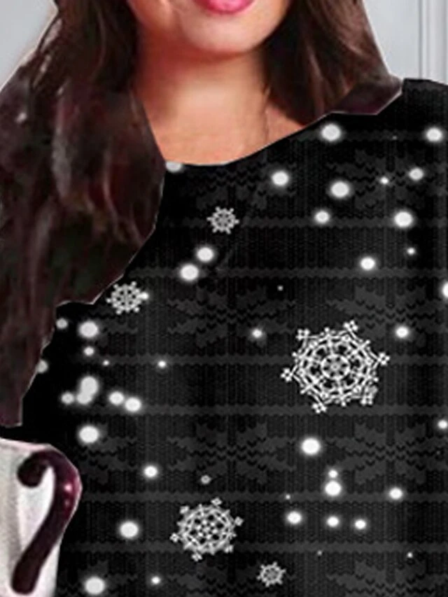 Women‘s Plus Size Christmas Dress Casual Dress Plaid Long Sleeve Winter Fall Casual Mini Dress Holiday Dress 3 Women‘s Plus Size Christmas Dress Casual Dress Plaid Long Sleeve Winter Fall Casual Mini Dress Holiday Dress - Image 3