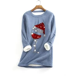 Women's Casual Dress Christmas Dress Shift Dress Print Print Crew Neck Mini Dress Fashion Modern Home Christmas Long Sleeve Regular Fit Pink Wine Red Fall Winter S M L XL XXL -Fashion Life Shop khchpb1692352814604