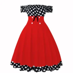 Women‘s Christmas Swing Dress Vintage Dress Midi Dress Black Red Short Sleeve Polka Dot Ruched Fall Spring Summer Off Shoulder Vintage Style Vacation Weekend 2022 S M L XL XXL 11 Women‘s Christmas Swing Dress Vintage Dress Midi Dress Black Red Short Sleeve Polka Dot Ruched Fall Spring Summer Off Shoulder Vintage Style Vacation Weekend 2022 S M L XL XXL -Fashion Life Shop klbjcv1629956807785