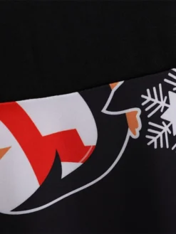 Women's Christmas Casual Dress Swing Dress Midi Dress Black Short Sleeve Santa Claus Snowman Snowflake Lace Winter Fall Crew Neck Vintage Elegant Casual 2022 S M L XL 2XL 3XL / Black Dress -Fashion Life Shop kokusq1666430372950