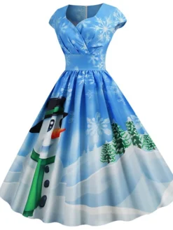 Women's Christmas Knee Length Dress Blue Dusty Blue Royal Blue Black Red Navy Blue Dark Blue Light Blue Short Sleeve Print Print Fall Winter V Neck Casual Vintage2021 S M L XL XXL 3XL 27 Women's Christmas Knee Length Dress Blue Dusty Blue Royal Blue Black Red Navy Blue Dark Blue Light Blue Short Sleeve Print Print Fall Winter V Neck Casual Vintage2021 S M L XL XXL 3XL -Fashion Life Shop lfjnyl1629970325187