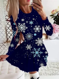 Women's Christmas Tartan Dress Swing DressShort Mini Dress Light Yellow Dark Blue Red Gray Black Long Sleeve Plaid Elk Snowflake Pleated Print Fall Winter Crew Neck Stylish Romantic 2022 S M L 7 Women's Christmas Tartan Dress Swing DressShort Mini Dress Light Yellow Dark Blue Red Gray Black Long Sleeve Plaid Elk Snowflake Pleated Print Fall Winter Crew Neck Stylish Romantic 2022 S M L -Fashion Life Shop lfwpcv1665485250096