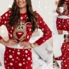 Women‘s Christmas Sweater Dress Winter Dress Sheath Dress Red Long Sleeve Animal Snowman Print Winter Fall Crew Neck Stylish Modern Winter Dress Fall Dress 2022 S M L XL