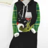 Women's Christmas Casual Dress Hoodie Dress Shift Dress Mini Dress Green Light Red Red Long Sleeve Plaid Print Fall Spring Autumn Hooded Fashion Christmas Daily Date Loose Fit 2022 S M L XL XXL 3XL