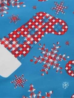 Women's Christmas Swing Dress Vintage DressKnee Length Dress Blue Red Navy Blue Black Long Sleeve Plaid Santa Claus Elk Bow Print Fall Winter V Neck Vacation Vintage 2022 S M L XL XXL 3XL -Fashion Life Shop lyzvde1665293392308