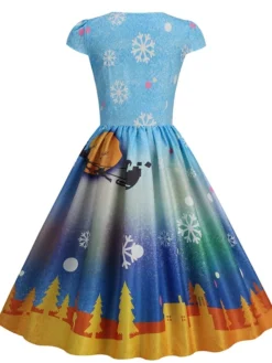 Women's Christmas Swing Dress Vintage DressKnee Length Dress Blue Wine Red Light BlueShort Sleeve Santa Claus Snowman Tree Print Fall Winter Square Neck Vintage Elegant Slim 2022 S M L XL 26 Women's Christmas Swing Dress Vintage DressKnee Length Dress Blue Wine Red Light BlueShort Sleeve Santa Claus Snowman Tree Print Fall Winter Square Neck Vintage Elegant Slim 2022 S M L XL -Fashion Life Shop mecvuz1665475227482