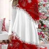 Women's Casual Dress Christmas Dress T Shirt Dress Tee Dress Snowflake Pocket Print Crew Neck Midi Dress Fashion Streetwear Outdoor Christmas Long Sleeve Regular Fit Red Blue Fall Winter S M L XL XXL