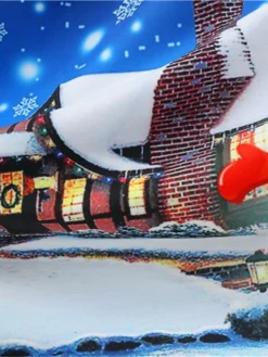 Women's Christmas Swing Dress Vintage Dress Midi Dress Blue Purple Fuchsia Red Sleeveless Santa Claus Backless Print Winter Fall Halter Neck Vacation Stylish Elegant 2022 S M L XL XXL -Fashion Life Shop mspgqg1666168099833