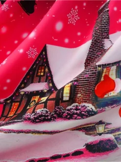 Women's Christmas Swing Dress Vintage Dress Midi Dress Blue Purple Fuchsia Red Sleeveless Santa Claus Backless Print Winter Fall Halter Neck Vacation Stylish Elegant 2022 S M L XL XXL -Fashion Life Shop myexap1666168102438