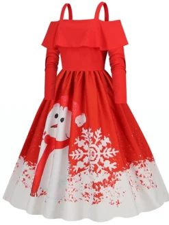 Women's Christmas Swing Dress Slip Dress Vintage Dress Midi Dress Black Wine Light Red Long Sleeve Santa Claus Cold Shoulder Winter Fall Autumn Spaghetti Strap Modern Vacation 2022 S M L XL XXL 3XL 29 Women's Christmas Swing Dress Slip Dress Vintage Dress Midi Dress Black Wine Light Red Long Sleeve Santa Claus Cold Shoulder Winter Fall Autumn Spaghetti Strap Modern Vacation 2022 S M L XL XXL 3XL -Fashion Life Shop ncezes1667793481516