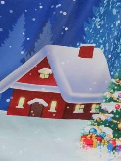 Women's Christmas Swing Dress Vintage DressKnee Length Dress Blue Royal Blue Light Blue Black Long Sleeve Santa Claus Elk Snowman Print Fall Winter Crew Neck Vacation Vintage 2022 S M L XL XXL 3XL -Fashion Life Shop nxkytr1665293400529