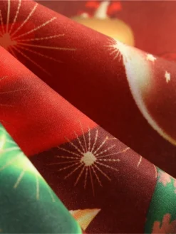 Women's Christmas Knee Length Dress Purple Wine Gray White Black Red Light Green Short Sleeve Print Bow Print Fall Winter Round Neck Casual Vintage2021 S M L XL XXL -Fashion Life Shop ojtlfw1630046092815