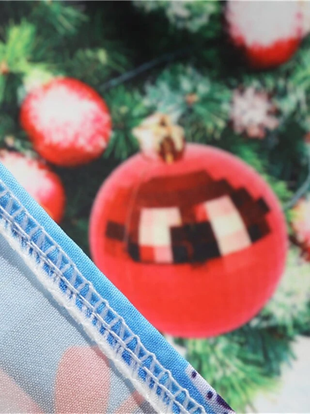 Women's Christmas Knee Length Dress Blue Purple Wine Gray Green Black Red Light Blue Long Sleeve Print Bow Print Fall Winter Round Neck Casual Vintage2021 S M L XL XXL 7 Women's Christmas Knee Length Dress Blue Purple Wine Gray Green Black Red Light Blue Long Sleeve Print Bow Print Fall Winter Round Neck Casual Vintage2021 S M L XL XXL - Image 7