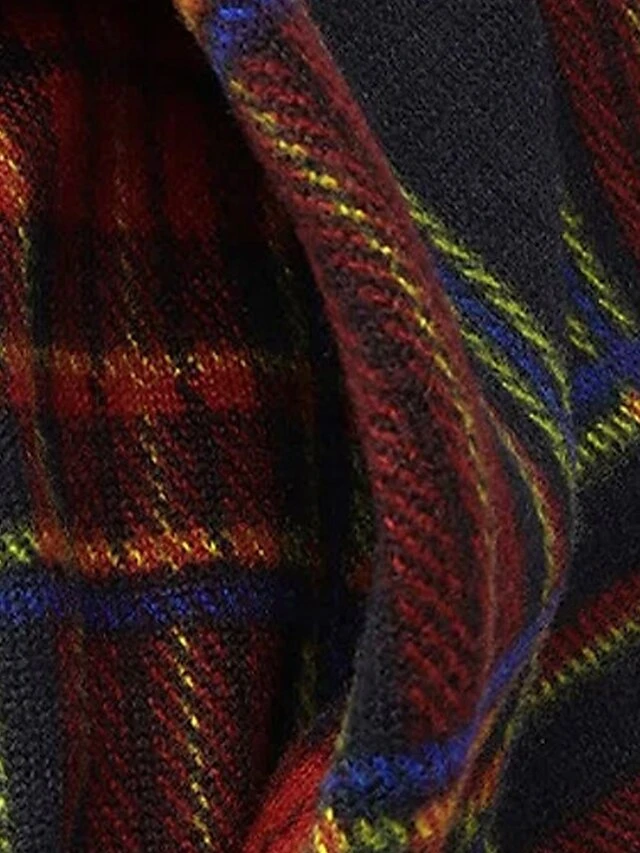 Women's Casual Dress Christmas Dress T Shirt Dress Tee Dress Plaid Pocket Print Crew Neck Midi Dress Fashion Streetwear Outdoor Christmas Long Sleeve Regular Fit Red Green Fall Winter S M L XL XXL 2 Women's Casual Dress Christmas Dress T Shirt Dress Tee Dress Plaid Pocket Print Crew Neck Midi Dress Fashion Streetwear Outdoor Christmas Long Sleeve Regular Fit Red Green Fall Winter S M L XL XXL - Image 2