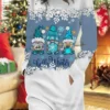 Women's Christmas Casual Dress Sweatshirt Dress Mini Dress Warm Fashion OutdoorHoliday Crew Neck Pocket Print Santa Claus Snowflake Loose Fit Burgundy Blue Green S M L XL XXL